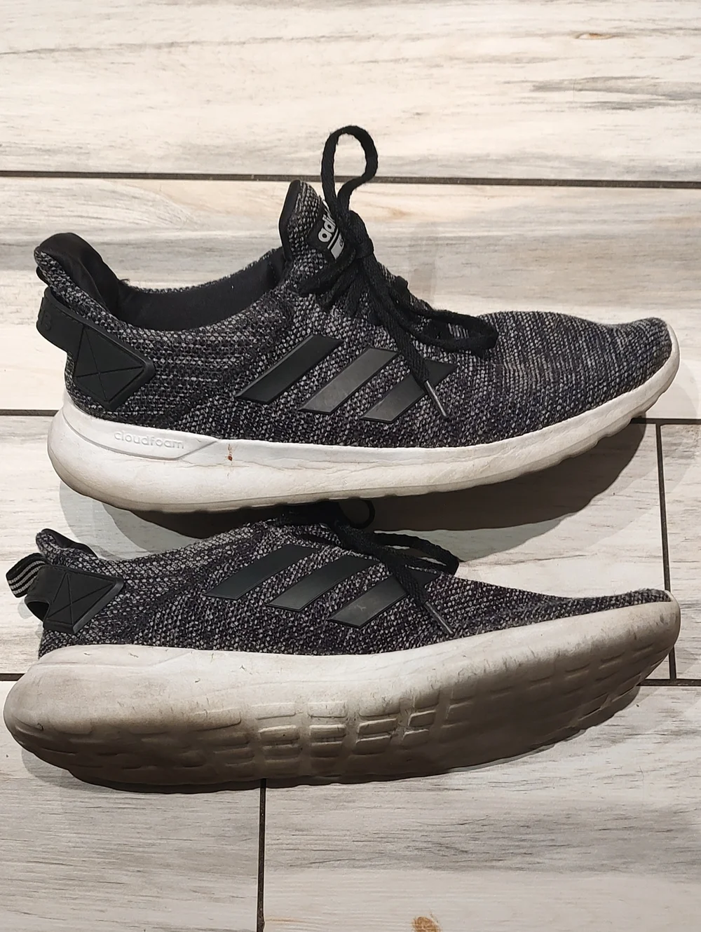 Mens Black and Gray Knit Adidas